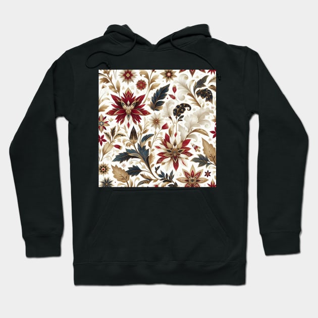 White Flowers Hoodie by Jenni Arts